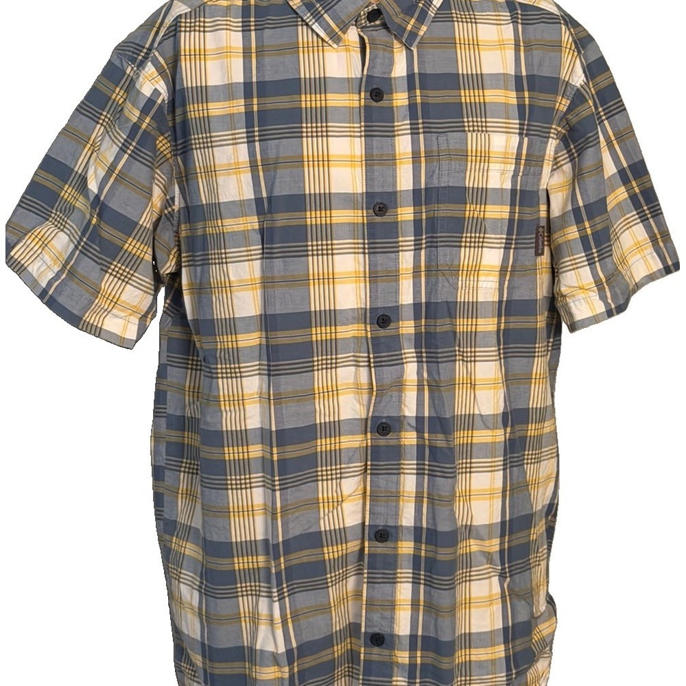 Columbia Sportswear Mens Large Multicolor Short Sleeve Button Down Shirt